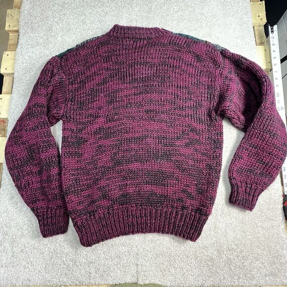 Vintage Justin Blake open weave Grandpa acrylic chunky knit sweater XL - Picture 5 of 5